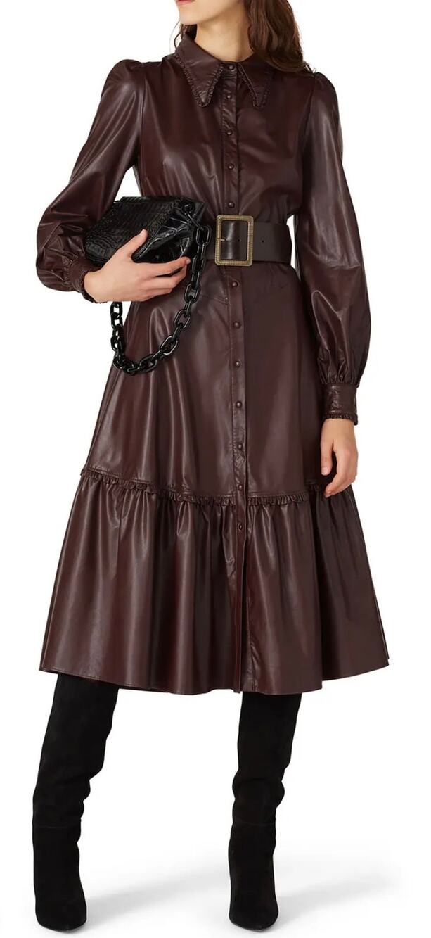 Nicholas Faux Leather Larissa Dress US 12